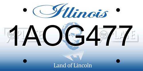 1AOG477 Illinois License Plate
