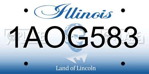 1AOG583 Illinois License Plate