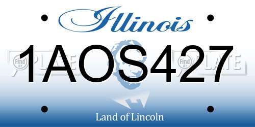1AOS427 Illinois License Plate
