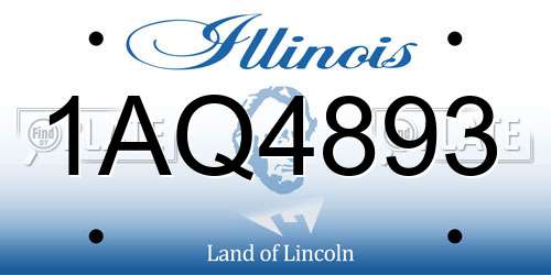 1AQ4893 Illinois License Plate