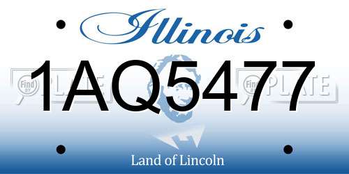 1AQ5477 Illinois License Plate