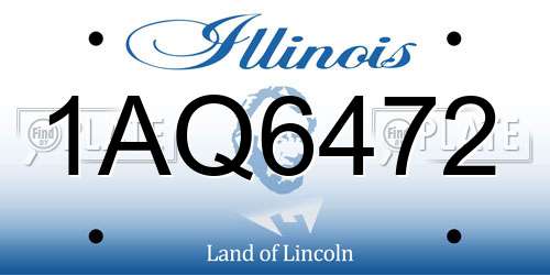 1AQ6472 Illinois License Plate