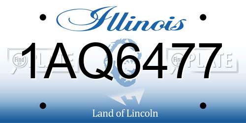 1AQ6477 Illinois License Plate