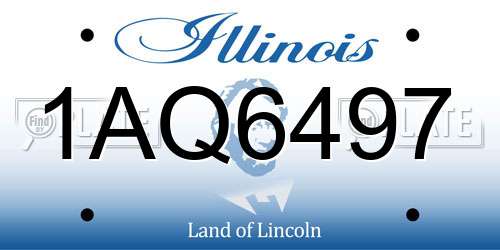 1AQ6497 Illinois License Plate