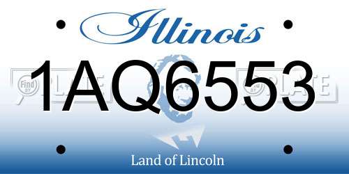 1AQ6553 Illinois License Plate