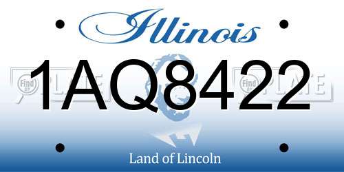 1AQ8422 Illinois License Plate