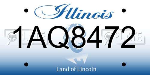 1AQ8472 Illinois License Plate