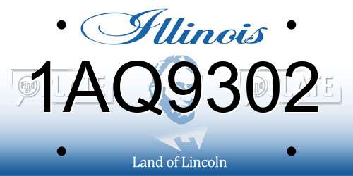 1AQ9302 Illinois License Plate