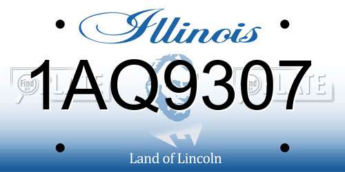 1AQ9307 Illinois License Plate
