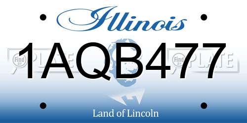 1AQB477 Illinois License Plate