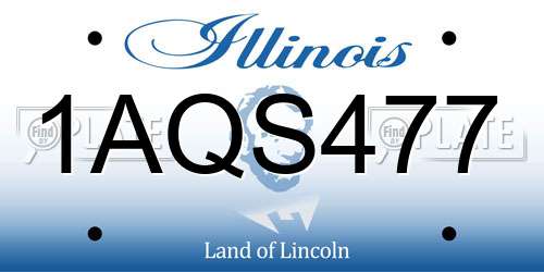 1AQS477 Illinois License Plate