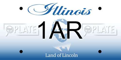 1AR Illinois License Plate