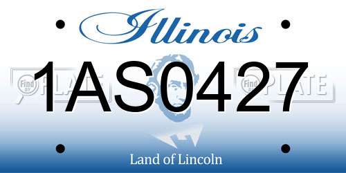 1AS0427 Illinois License Plate
