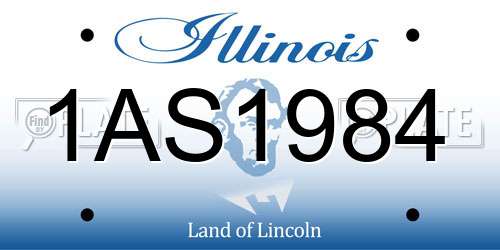 1AS1984 Illinois License Plate