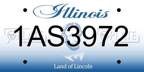 1AS3972 Illinois License Plate