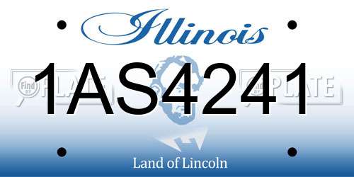 1AS4241 Illinois License Plate