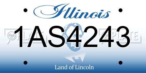 1AS4243 Illinois License Plate