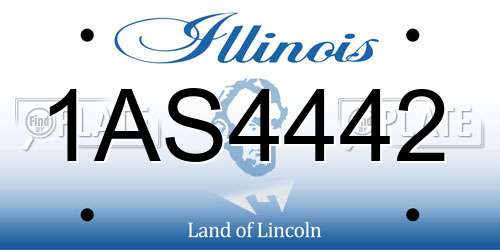 1AS4442 Illinois License Plate