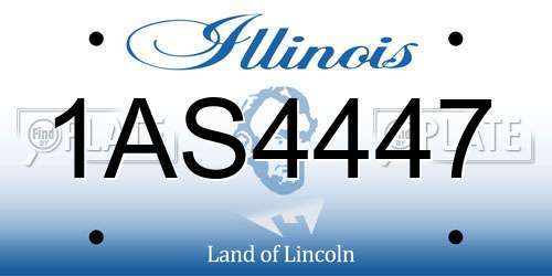 1AS4447 Illinois License Plate