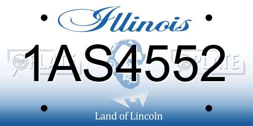 1AS4552 Illinois License Plate