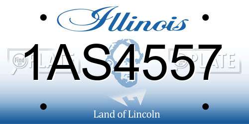 1AS4557 Illinois License Plate