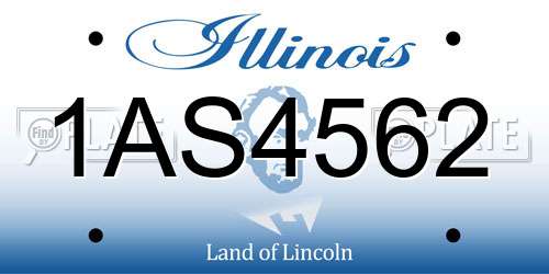 1AS4562 Illinois License Plate