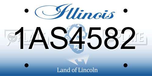 1AS4582 Illinois License Plate