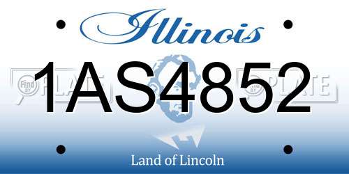 1AS4852 Illinois License Plate