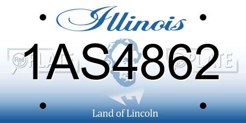 1AS4862 Illinois License Plate