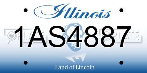 1AS4887 Illinois License Plate