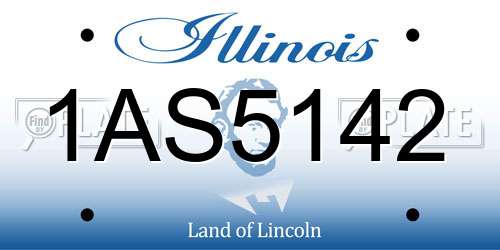 1AS5142 Illinois License Plate