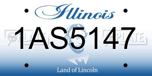 1AS5147 Illinois License Plate