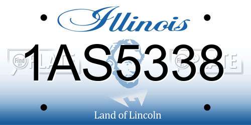 1AS5338 Illinois License Plate