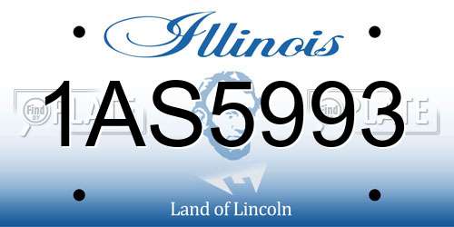 1AS5993 Illinois License Plate