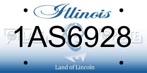 1AS6928 Illinois License Plate