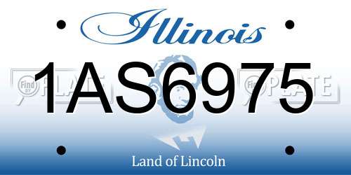 1AS6975 Illinois License Plate