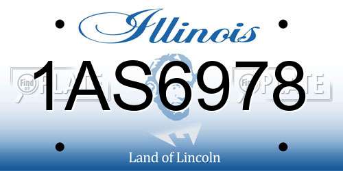 1AS6978 Illinois License Plate