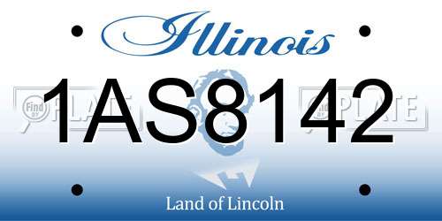 1AS8142 Illinois License Plate