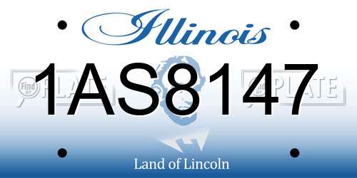 1AS8147 Illinois License Plate