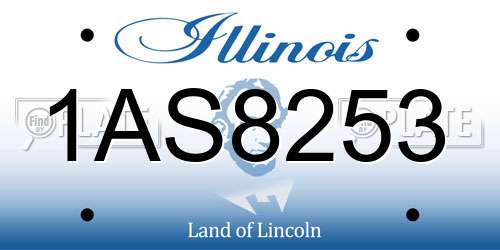1AS8253 Illinois License Plate