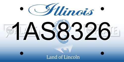 1AS8326 Illinois License Plate
