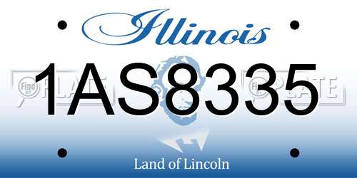 1AS8335 Illinois License Plate