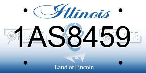1AS8459 Illinois License Plate