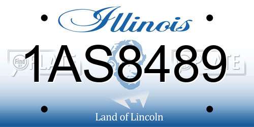 1AS8489 Illinois License Plate