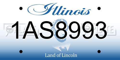 1AS8993 Illinois License Plate