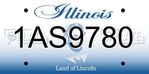 1AS9780 Illinois License Plate