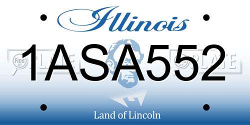 1ASA552 Illinois License Plate