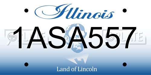 1ASA557 Illinois License Plate