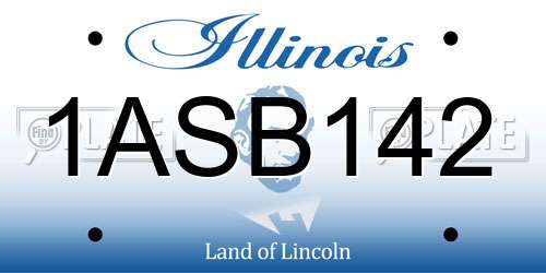 1ASB142 Illinois License Plate