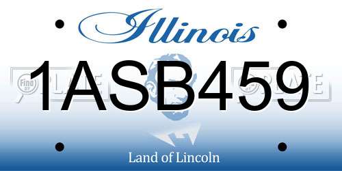 1ASB459 Illinois License Plate